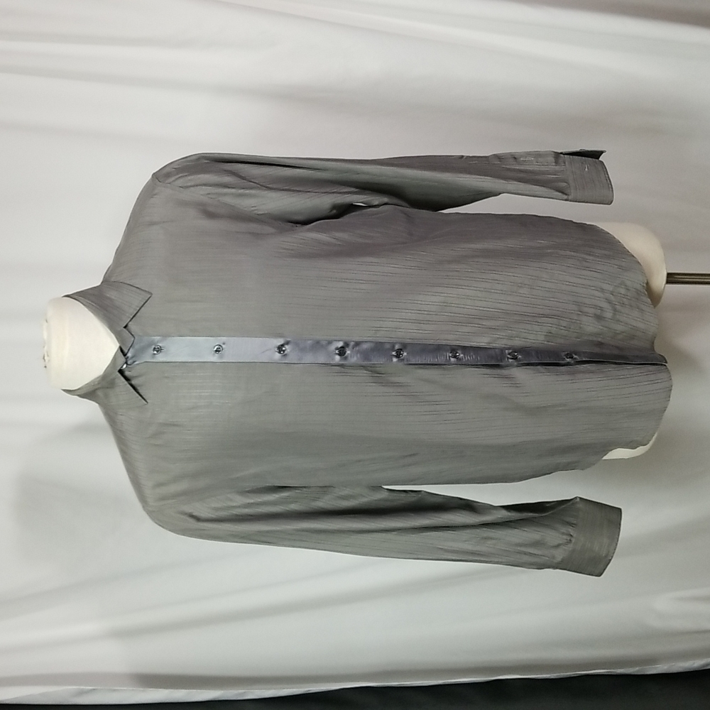 GIORGIO ARMANI BLACK LABEL SILK/COTTON GREY MENS DRESS SHIRT SIZE 42-16 1/2